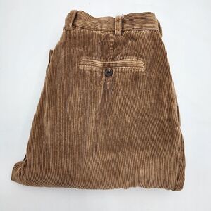 Vintage Brooks Brothers‎ Elliot Corduroy Pants 35X29 Cuffed Y2K Pleated Brown